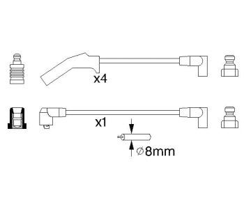 Комплект запалителни кабели BOSCH за FORD SIERRA (GBG, GB4) седан от 1987 до 1993