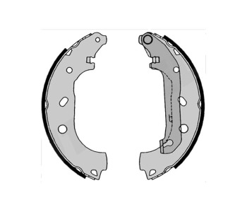 Комплект спирачни челюсти STARLINE за FORD TRANSIT CONNECT (P65, P70, P80) товарен от 2002 до 2013