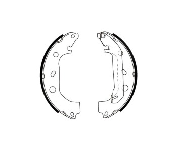 Комплект спирачни челюсти JURID за FORD TRANSIT CONNECT (P65, P70, P80) товарен от 2002 до 2013