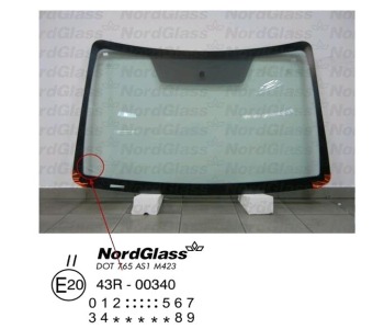 Челно стъкло NordGlass за FORD TOURNEO CONNECT пътнически от 2002 до 2013