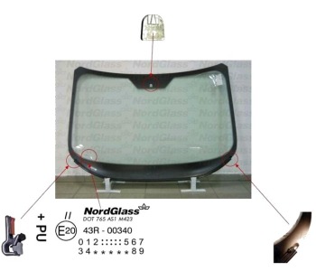 Челно стъкло NordGlass за FORD TOURNEO CONNECT / GRAND TOURNEO CONNECT комби пътнически от 2013