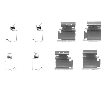 Комплект принадлежности дискови накладки BOSCH за TOYOTA AVENSIS (_T25_) седан от 2003 до 2008
