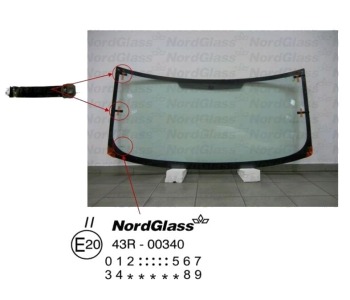 Челно стъкло NordGlass за FORD TRANSIT TOURNEO от 2006 до 2014
