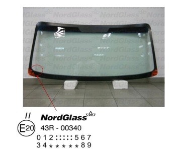 Челно стъкло NordGlass за FORD TRANSIT (T) товарен от 1985 до 1992