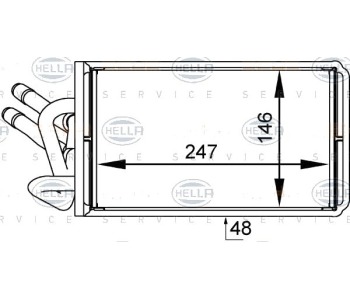 Топлообменник HELLA за FORD TRANSIT TOURNEO (FD, FB, FS, FZ, FC) от 2000 до 2006