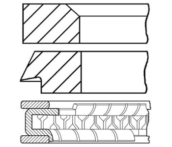 Комплект сегменти (+0.00mm) GOETZE за FORD SIERRA (BNG) комби от 1987 до 1993