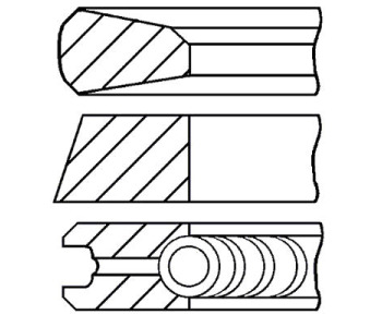 Комплект сегменти (+0.00mm) GOETZE за FORD MONDEO II (BNP) комби от 1996 до 2000