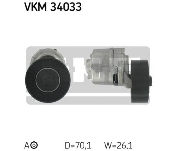 Обтящна ролка, пистов ремък SKF VKM 34033 за FORD KA (RB) от 1996 до 2008