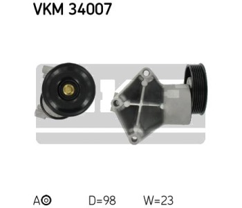 Обтящна ролка, пистов ремък SKF VKM 34007 за FORD FIESTA IV (JA, JB) от 1995 до 2002