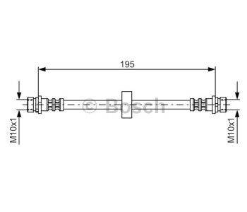 Спирачен маркуч BOSCH за FORD FOCUS I (DFW) седан от 1999 до 2005