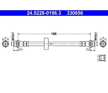 Спирачен маркуч ATE за FORD FOCUS I (DAW, DBW) от 1998 до 2004