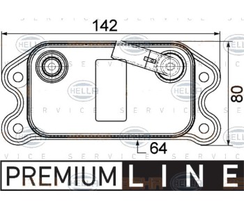 Маслен радиатор, двигателно масло HELLA 8MO 376 747-141 за VOLVO C30 от 2006 до 2013