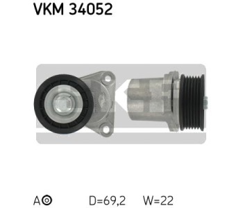 Обтящна ролка, пистов ремък SKF VKM 34052 за FORD GALAXY (WA6) от 2006 до 2015