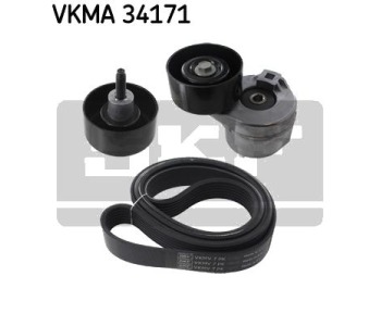 Комплект пистов ремък SKF VKMA 34171 за FORD TRANSIT (FA) товарен от 2000 до 2006