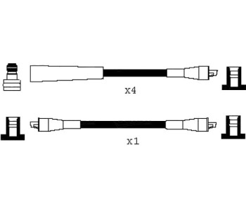 Комплект запалителни кабели VALEO за HONDA QUINTET (SU) от 1980 до 1984
