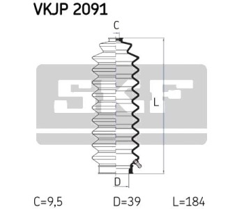 Комплект маншон, полуоска SKF за HONDA CRX III (EH, EG) от 1992 до 1998