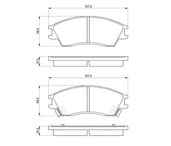 Комплект спирачни накладки BOSCH за HYUNDAI ACCENT III (MC) хечбек от 2006 до 2010