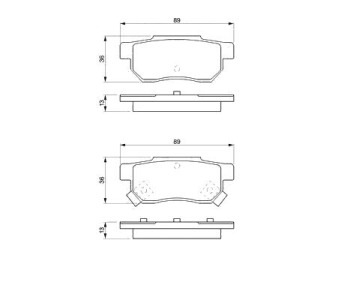 Комплект спирачни накладки BOSCH за HONDA CONCERTO (HW, MA) хечбек от 1989 до 1996