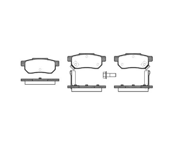 Комплект спирачни накладки ROADHOUSE за HONDA CIVIC VI (EJ, EK) седан от 1995 до 2001