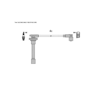 Комплект запалителни кабели STARLINE за HONDA ACCORD IV (CB) комби от 1989 до 1993