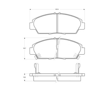 Комплект спирачни накладки STARLINE за HONDA ACCORD V (CC, CD) седан от 1992 до 1997