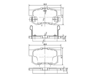 Комплект спирачни накладки NIPPARTS за HONDA CIVIC VI (EJ, EK) седан от 1995 до 2001