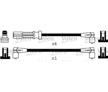 Комплект запалителни кабели VALEO за HONDA ACCORD IV (CB) седан от 1989 до 1993