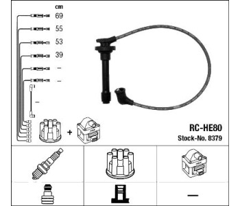 Комплект запалителни кабели NGK за HONDA ACCORD IV (CB) комби от 1989 до 1993