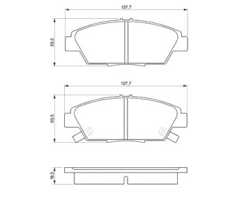 Комплект спирачни накладки BOSCH за HONDA ACCORD V (CC, CD) седан от 1992 до 1997