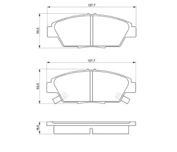 Комплект спирачни накладки BOSCH за HONDA ACCORD V (CC, CD) седан от 1992 до 1997