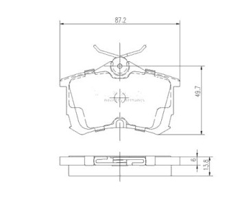 Комплект спирачни накладки NIPPARTS за HONDA ACCORD VII (CL, CN) от 2003 до 2012