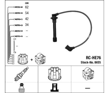 Комплект запалителни кабели NGK за HONDA CRX III (EH, EG) от 1992 до 1998