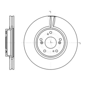 Спирачен диск вентилиран Ø300mm за HONDA ACCORD VII (CL, CN) от 2003 до 2012