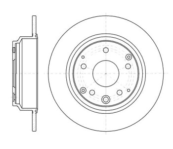 Спирачен диск плътен Ø282mm за HONDA ACCORD VII (CL, CN) от 2003 до 2012