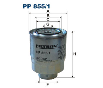 Горивен филтър FILTRON PP 855/1 за TOYOTA AURIS (_E15_) от 2006 до 2012