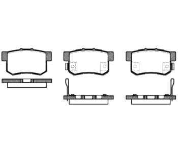 Комплект спирачни накладки ROADHOUSE за HONDA FR-V (BE) от 2004 до 2010