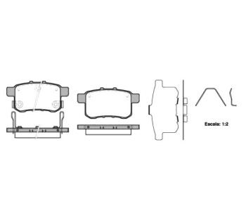 Комплект спирачни накладки ROADHOUSE за HONDA ACCORD VIII (CU) седан от 2008 до 2012