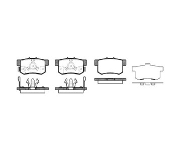 Комплект спирачни накладки ROADHOUSE за HONDA FR-V (BE) от 2004 до 2010