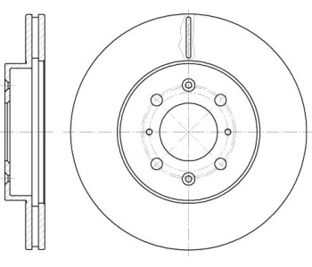 Спирачен диск вентилиран Ø262mm за HONDA INSIGHT (ZE) от 2009 до 2014