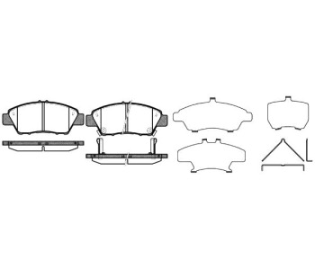 Комплект спирачни накладки ROADHOUSE за HONDA CITY (GM) седан от 2008 до 2013