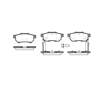 Комплект спирачни накладки ROADHOUSE за HONDA CIVIC VI (EJ, EM1) купе от 1996 до 2000