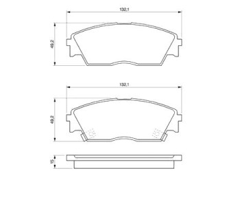 Комплект спирачни накладки BOSCH за HONDA CIVIC IV (EE) комби от 1988 до 1995