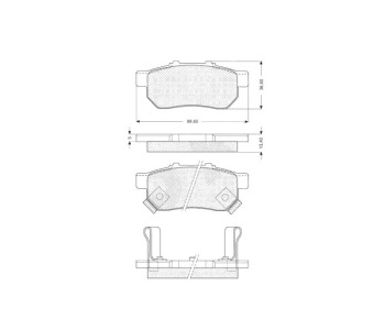 Комплект спирачни накладки STARLINE за HONDA CIVIC VI (MB, MC) комби от 1998 до 2001