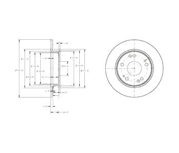Спирачен диск плътен Ø260mm DELPHI за HONDA CIVIC VIII (FN, FK) хечбек от 2005 до 2011