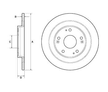 Спирачен диск плътен Ø276mm DELPHI за HONDA CIVIC IX (FK) хечбек от 2012 до 2015