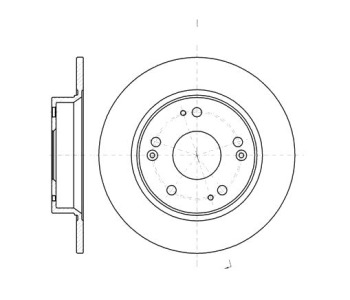 Спирачен диск плътен Ø260mm за HONDA CIVIC IX (FK) хечбек от 2012 до 2015