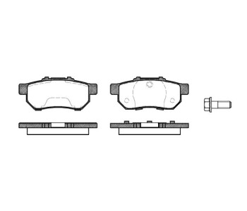 Комплект спирачни накладки ROADHOUSE за HONDA CIVIC VI (EJ, EK) седан от 1995 до 2001
