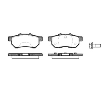 Комплект спирачни накладки ROADHOUSE за HONDA CIVIC VI (EJ, EM1) купе от 1996 до 2000