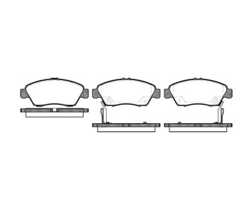 Комплект спирачни накладки ROADHOUSE за HONDA CIVIC V (EG, EH) седан от 1991 до 1995