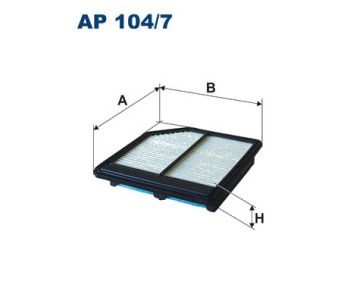 Въздушен филтър FILTRON AP 104/7 за HONDA FR-V (BE) от 2004 до 2010